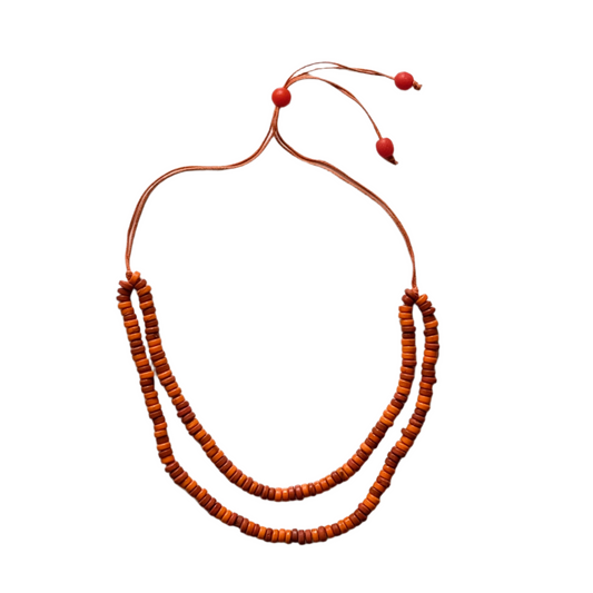 Double Strand Glass Bead Necklace