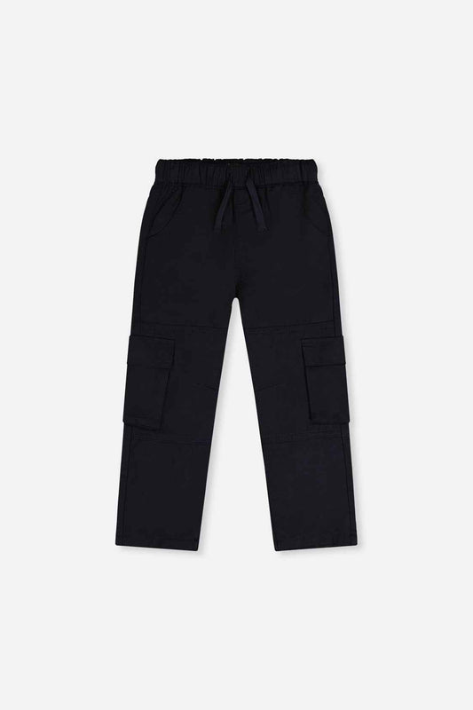 Twill Pants With Cargo Pockets Dark Blue