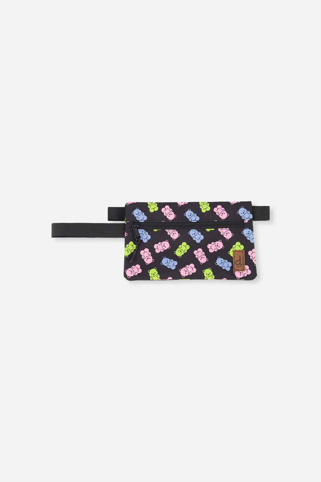 Pencil Case Black Printed Gummy Bears