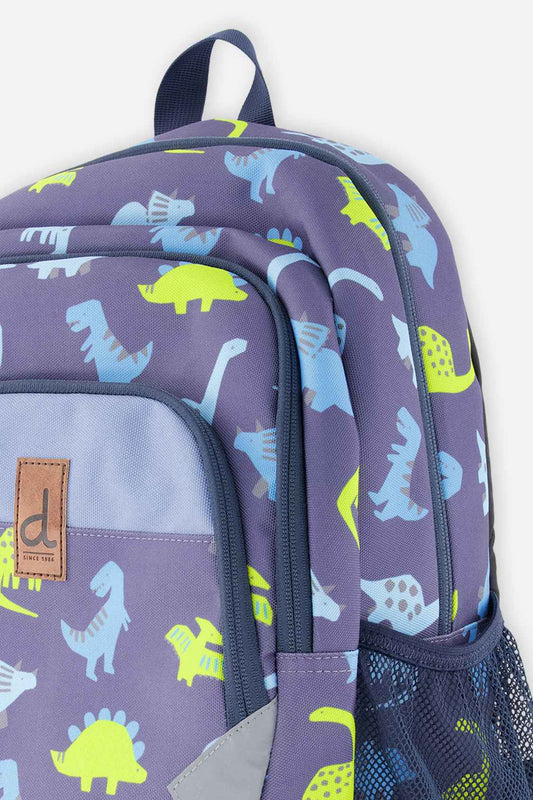 Little Kids Backpack Blue Printed Dinos