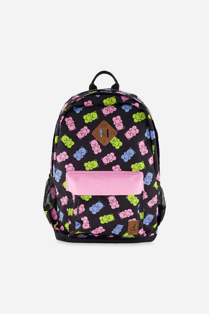 Kids Backpack Black Printed Gummy Bears