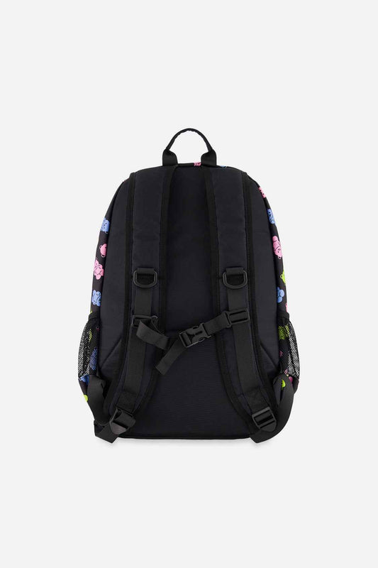 Kids Backpack Black Printed Gummy Bears