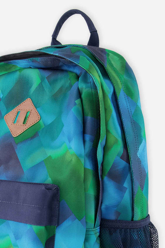 Kids Backpack Blue Diamond Print