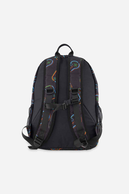 Kids Backpack Black Printed Controller