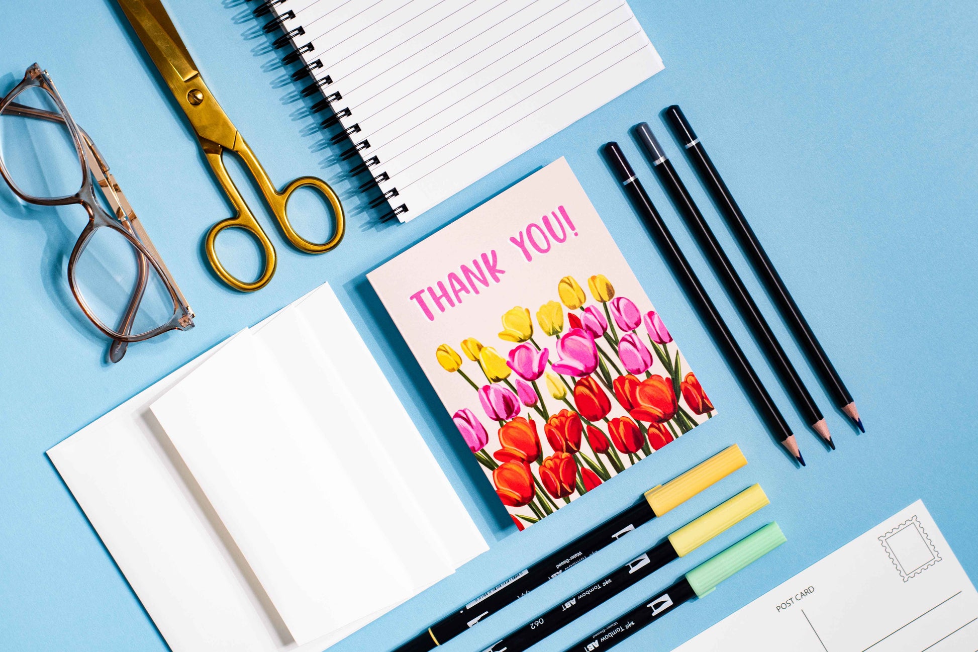 Thank You! (Tulips) - Greeting Card