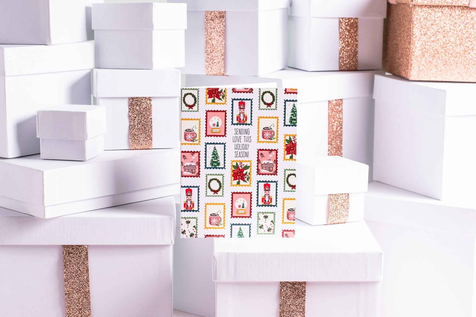 Sending Love This Holiday Season - Greeting Card