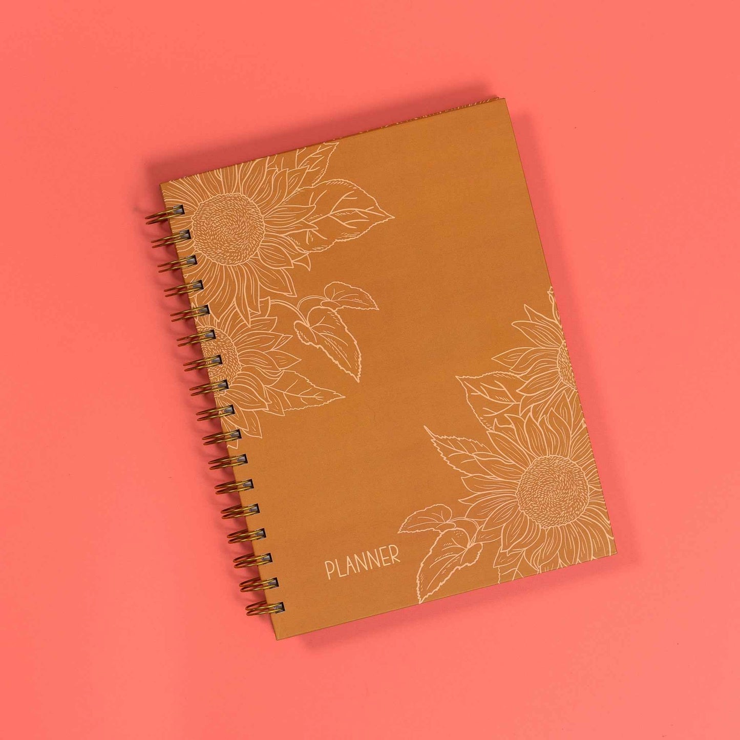 Golden Sunflower 12 Month Undated Planner