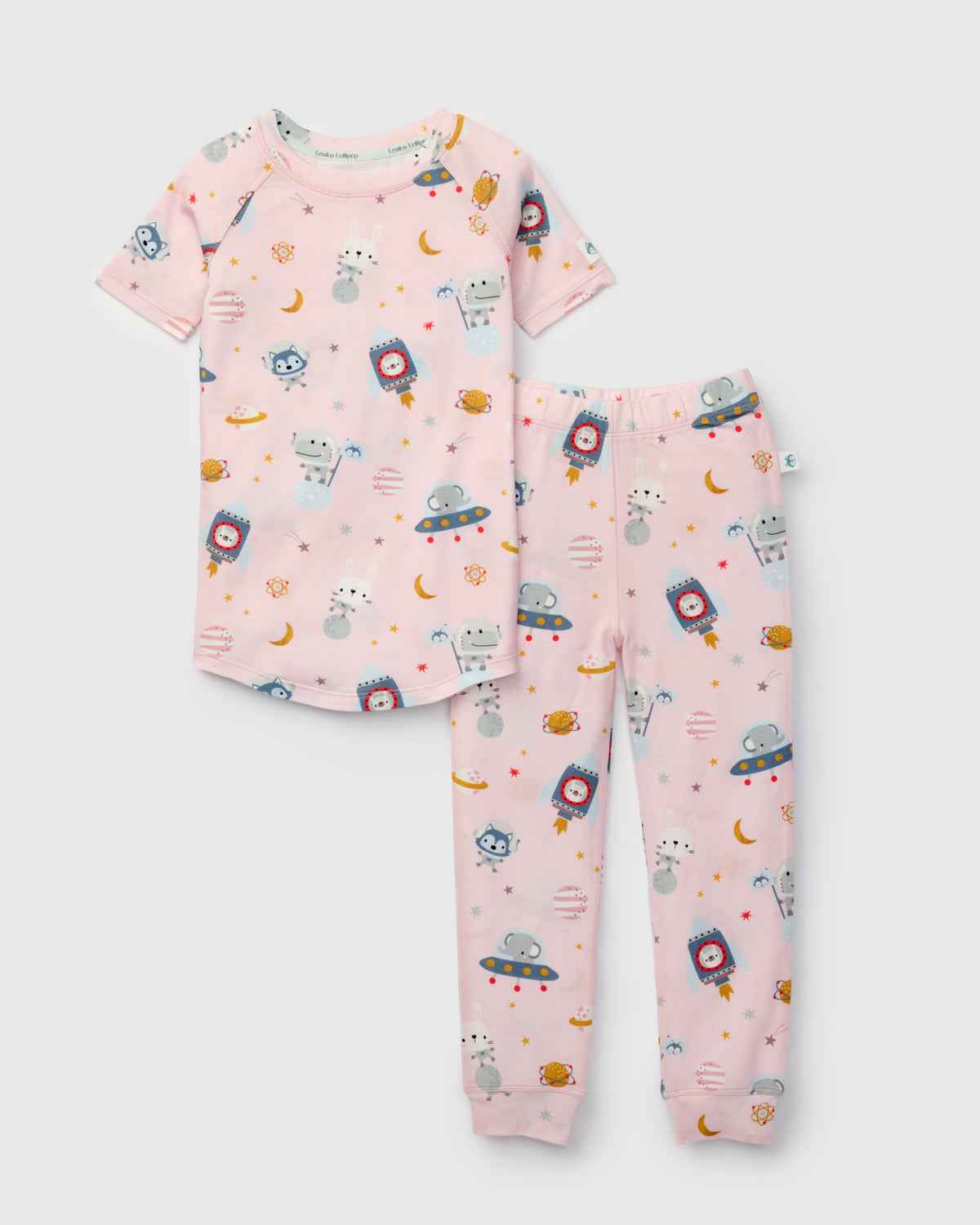 Short Sleeve Long Pants Summer Pajama Set TENCEL™ - Astro Explorers