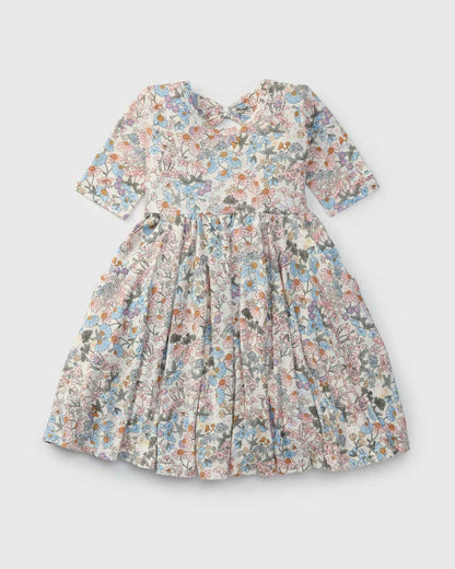 Short Sleeve Skater Dress - English Garden