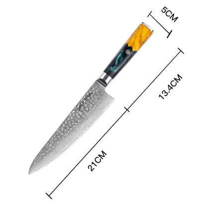 Kaze Katana | Kochmesser 20 cm Damast VG10 Stahl 67 Lagen