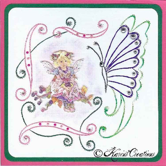 KC Embroidery Pattern - Butterfly Border