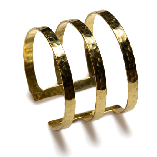 Triple Bar Metal Cuff - Gold Colour