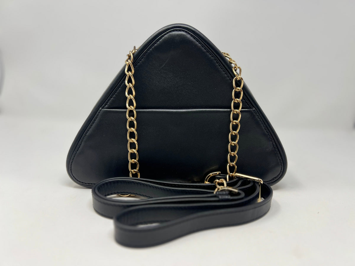Sac de soirée de forme triangulaire, Noir, Kiana