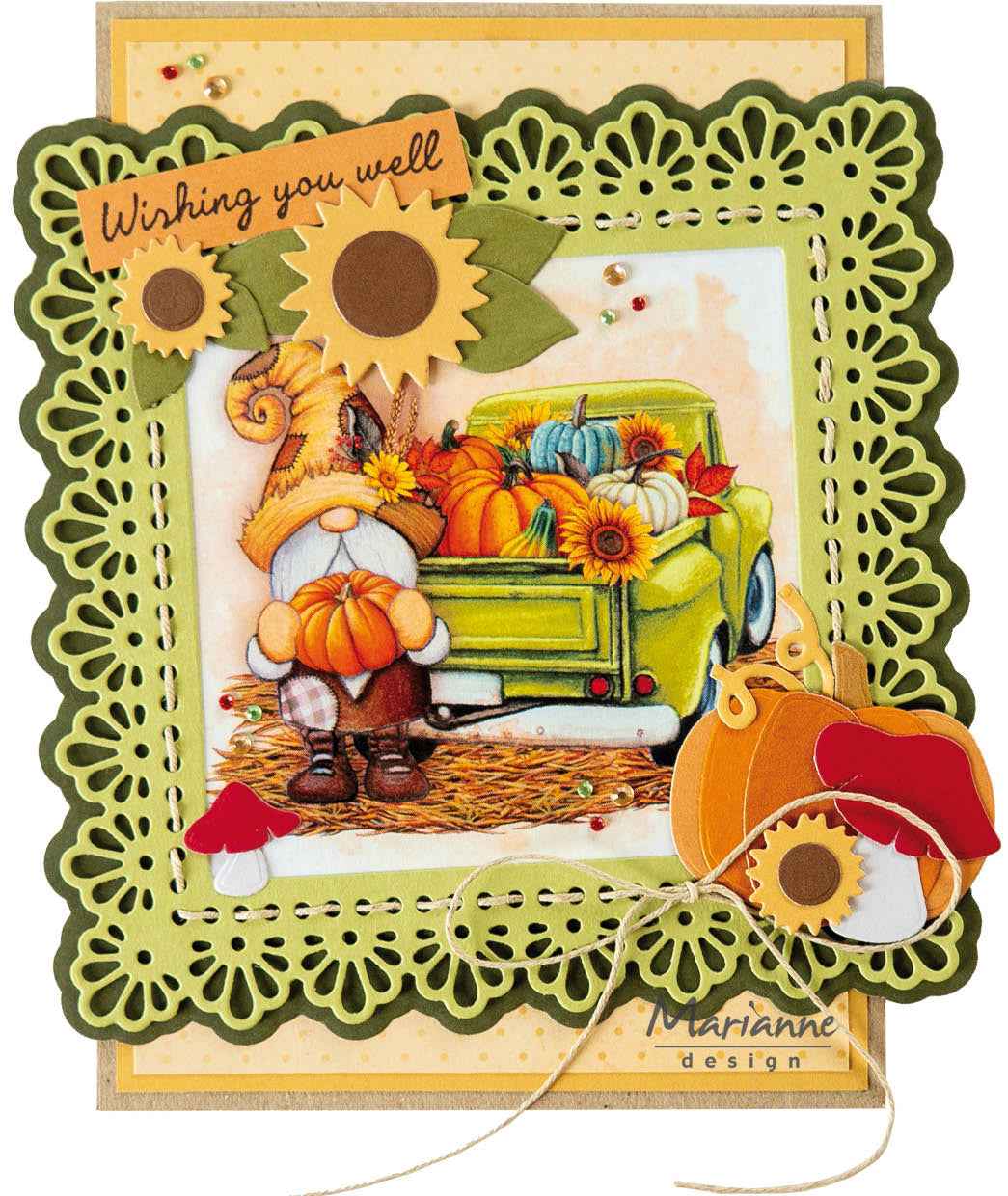 Marianne Design A4 Cutting Sheet - Gnomes - Pumpkins