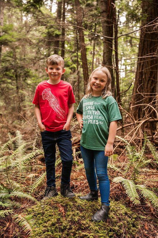 LITTLE VEGGIE - Kids Organic Cotton Tee - Spruce
