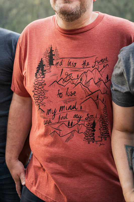 INTO THE FOREST - Unisex Eco Tee - Rust
