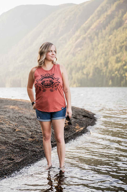 HUMMINGBIRD - Women's Relaxed Tank - Rust