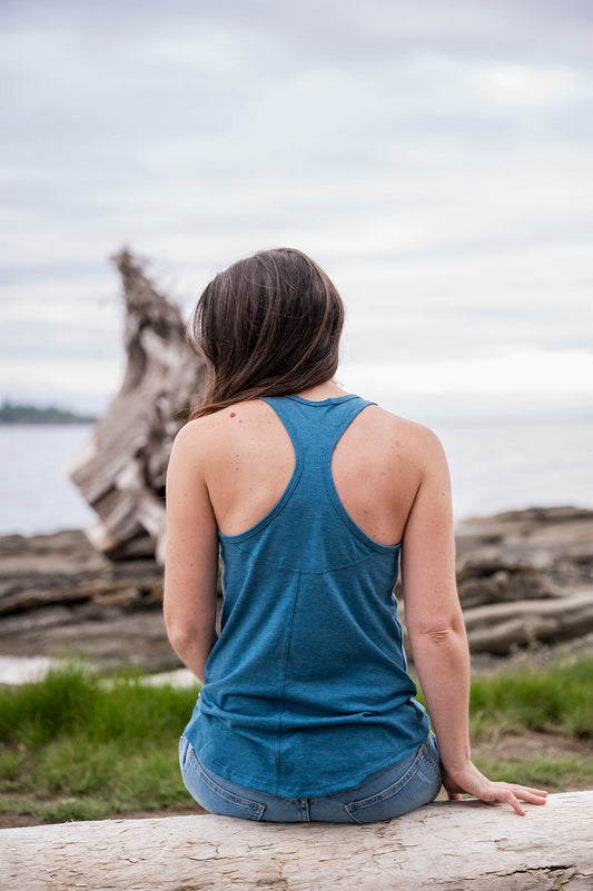 MADE IN CANADA - Women's Racerback Eco Tank Top - Teal
