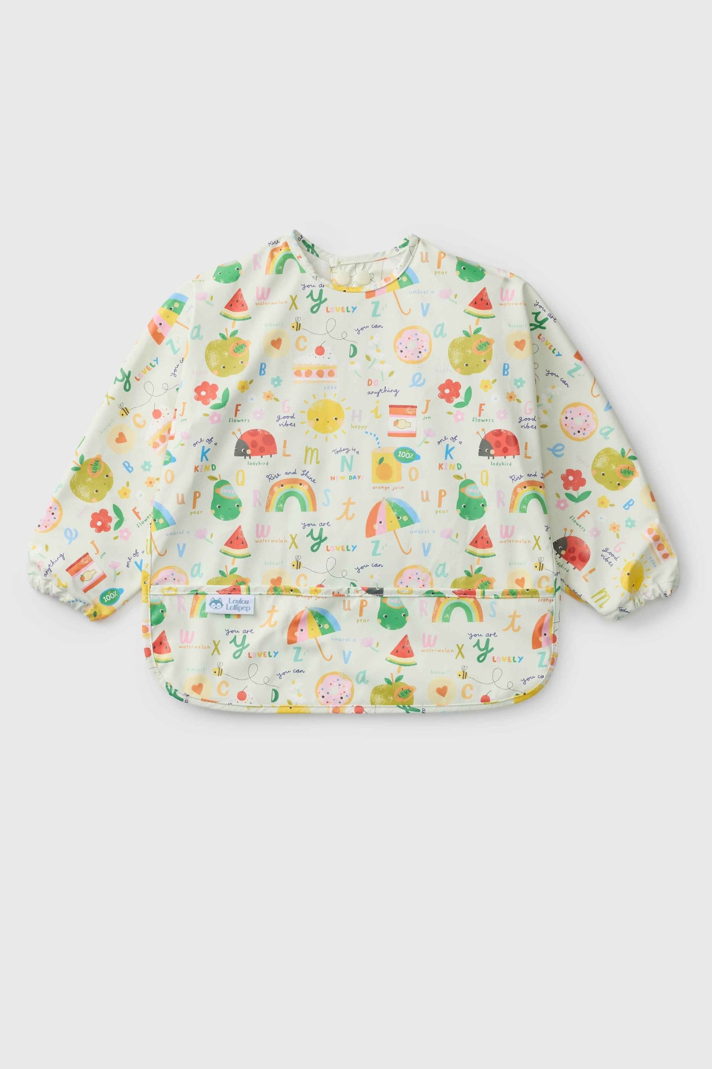 Long Sleeve Bib - Alphabet Smiles