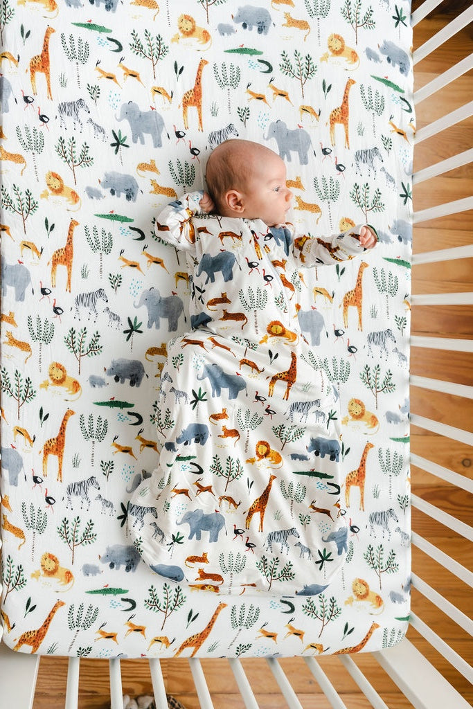 Baby Sleep Bag 1.0 TOG in TENCEL™ Lyocell - Safari Jungle