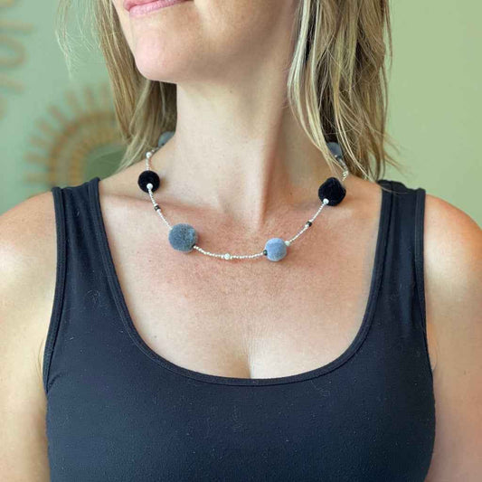 Multi Pom-Pom Necklace