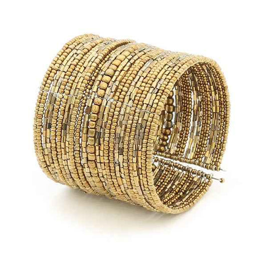 Wide Beaded Cuff