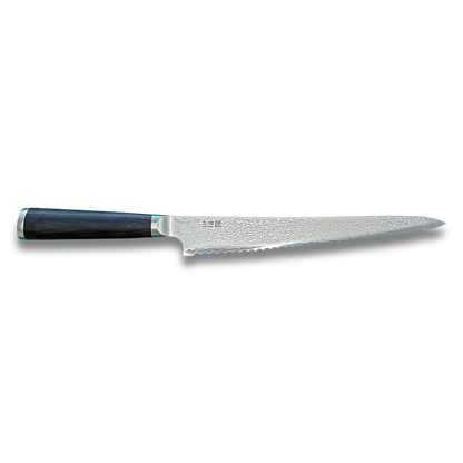 Miyako SUS 240mm Brotschneidemesser | 33-Lagen Damaststahlklinge – Hergestellt in Japan
