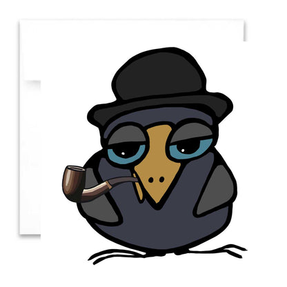Grußkarte – Magritte-Vogel (Ceci n'est pas un oiseau)