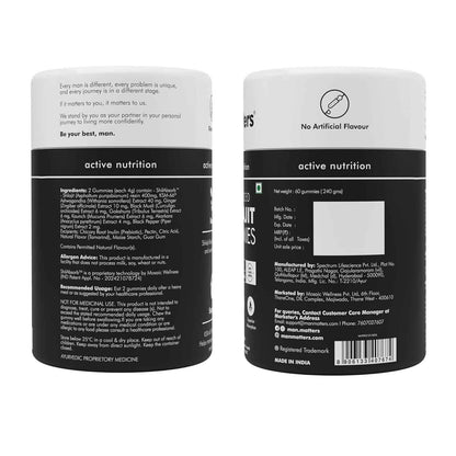 Man Matters Pure Himalayan Shilajit/Shilajeet Gummies Advanced With 75% Fulvic Acid, Ksm 66 Ashwagandha & Black Pepper | Boosts Stamina & Improves Energy Levels | No Added Sugar