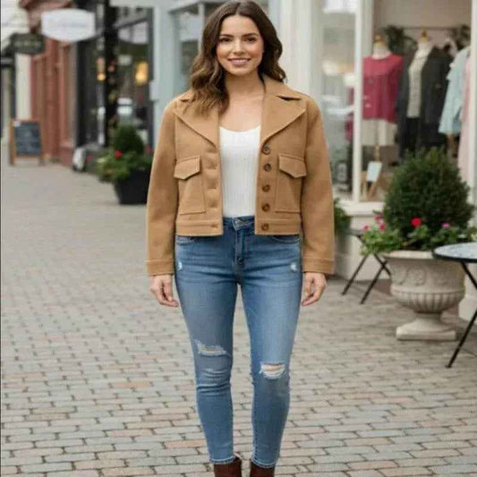 Manteau laine court