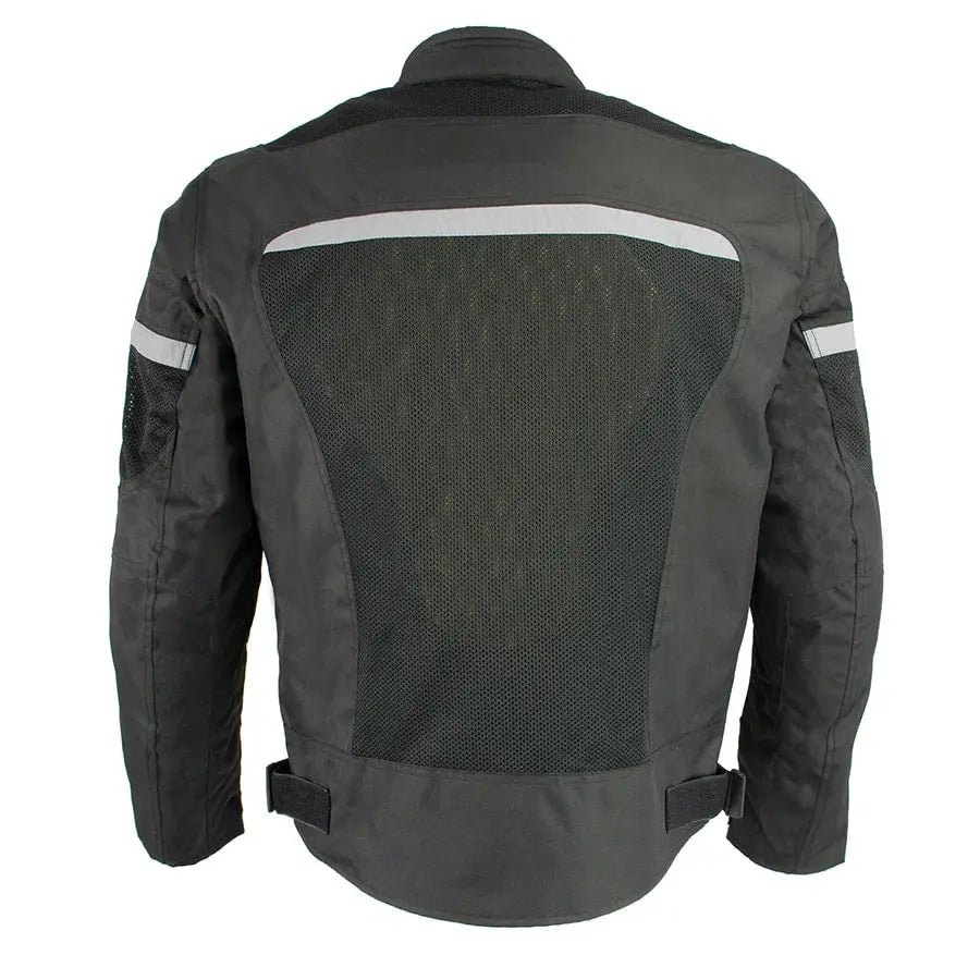Milwaukee Leather Men's Mesh & Nylon Combo Racer Jacket