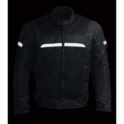 Milwaukee Leather Men's Mesh & Nylon Combo Racer Jacket