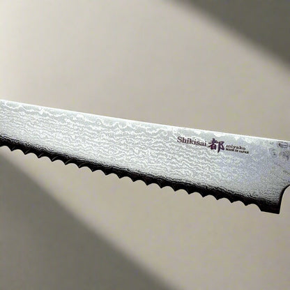 Miyako SUS 240mm Brotschneidemesser | 33-Lagen Damaststahlklinge – Hergestellt in Japan