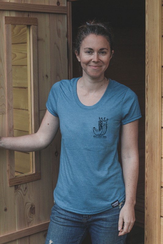 WEST COAST TRAIL - Crest - Women's Eco Tee - Heather Teal