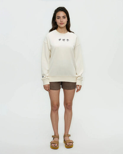 Haiti-Stickerei, entspanntes Crewneck