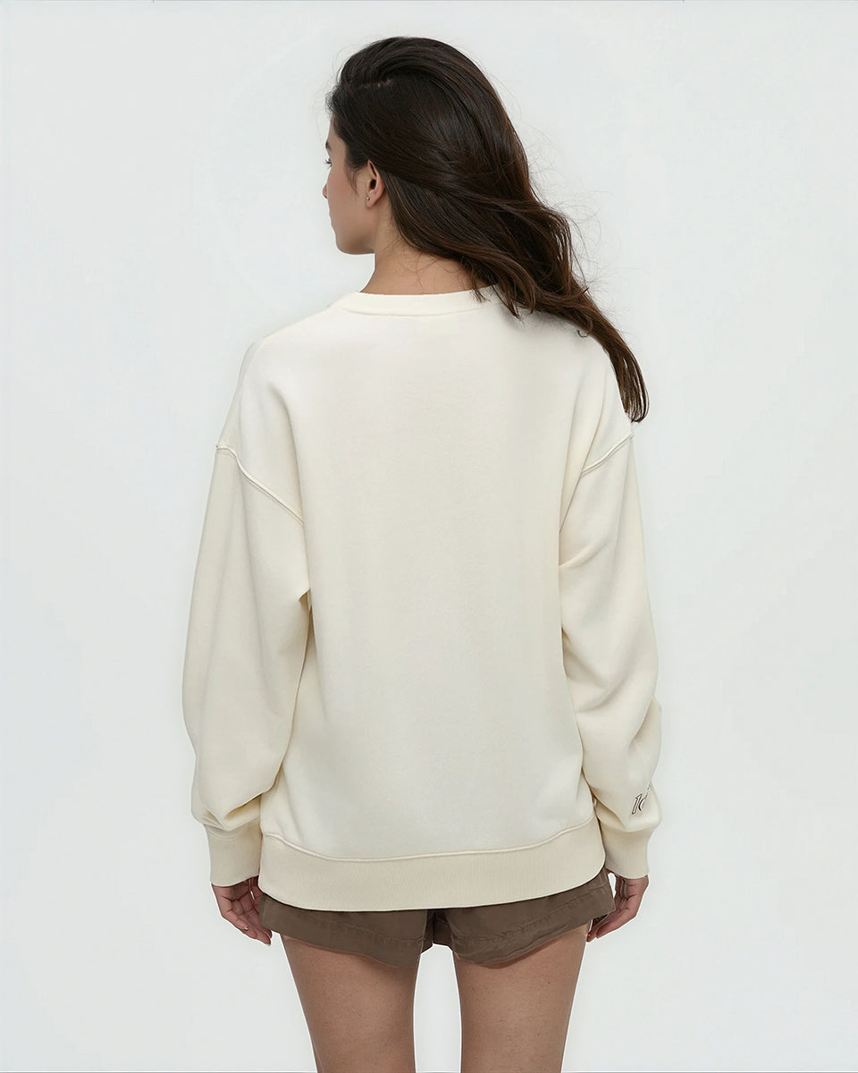 Haiti-Stickerei, entspanntes Crewneck