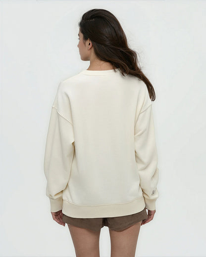 Haiti-Stickerei, entspanntes Crewneck