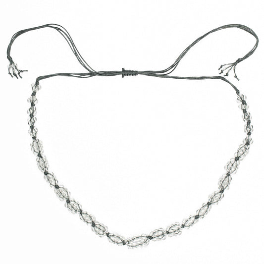 Long Glass Cluster Bead Necklace