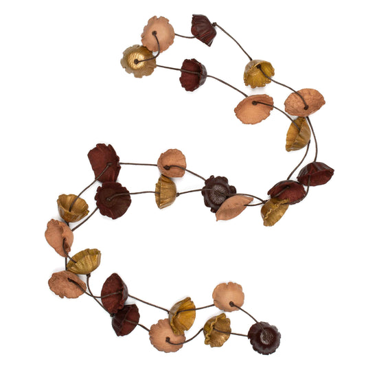 Long Leather Cup Necklace