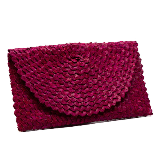 Pandan Leaf Clutch Purse - Pink