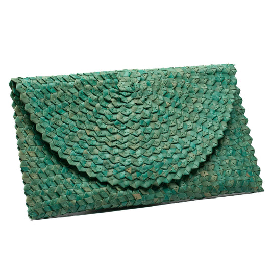 Pandan Leaf Clutch Purse - Teal