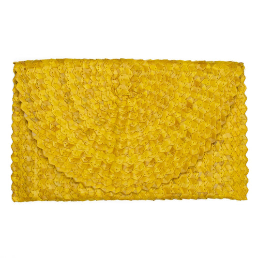 Pandan Leaf Clutch Purse - Yellow