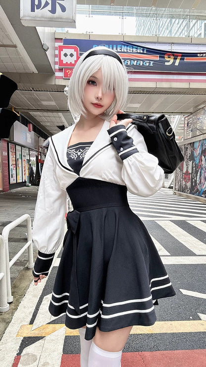 Anime Cosplay Dress Halloween Costume Set Anime Sailor Style Costume
