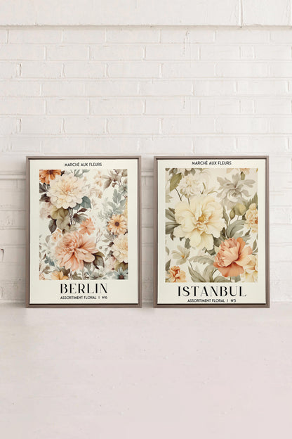 DUO FLORALES SORTIMENT (2 Werke auf gespannter Leinwand)