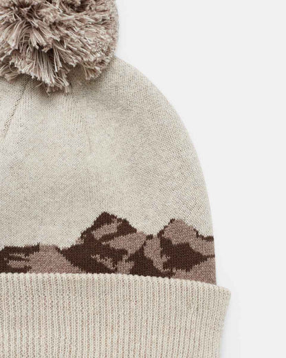 Mountain Scenic Pom Beanie