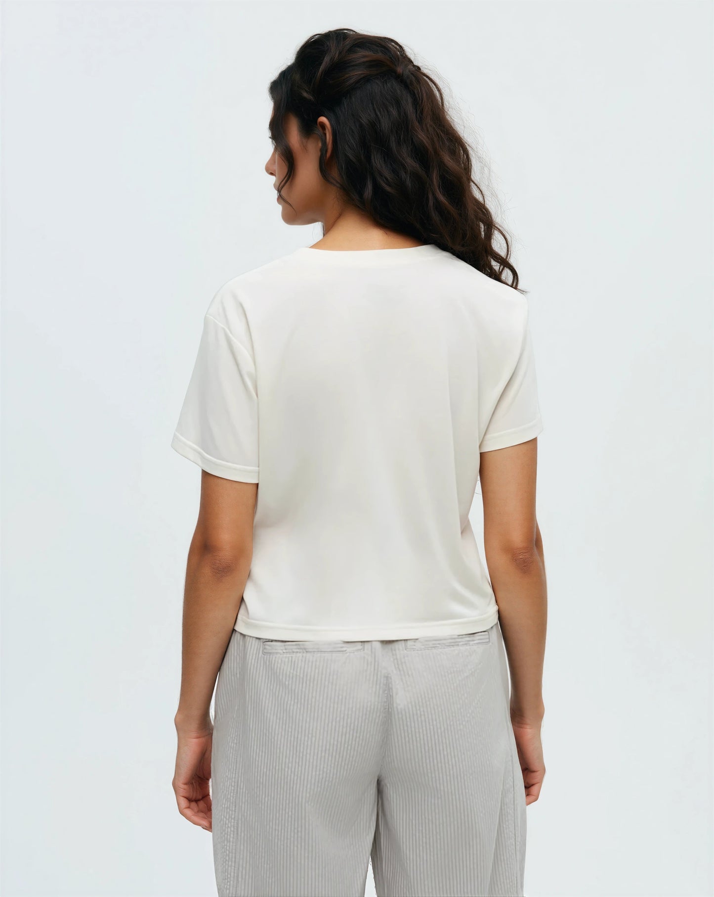 Blumen-Crop-T-Shirt