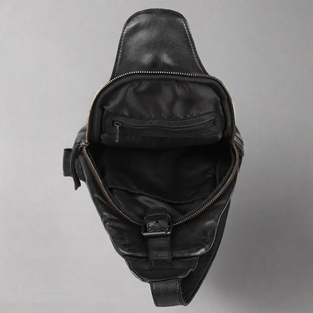 Off The Shoulder Leather Chest Backpack