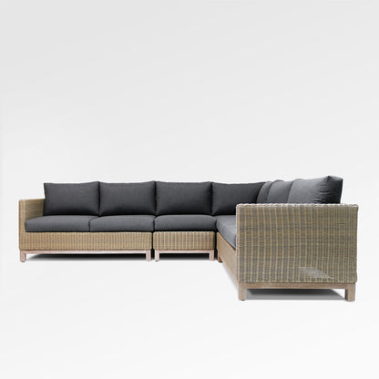 Olive 6-Sitzer Ecksofa mit Sunbrella® Spectrum Carbon Polstern