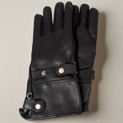 Open Road Men's Leather Gauntlet Riding Gloves