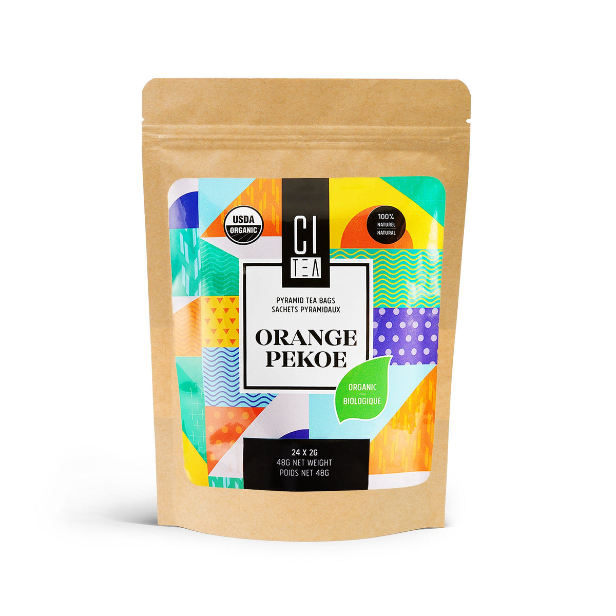 Organic Orange Pekoe - 24 Pyramid Tea Bags